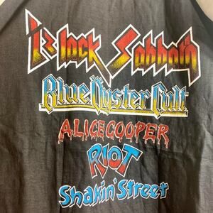1980 ALICE COOPER BLACK SABBATH Houston Rocks raglan 3/4 sleeve tee shirt LARGE
